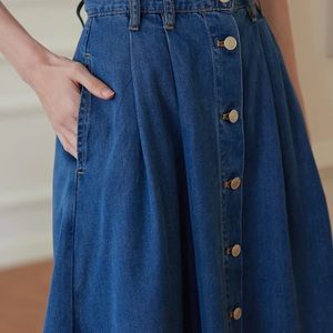 Midi Denim Skirt